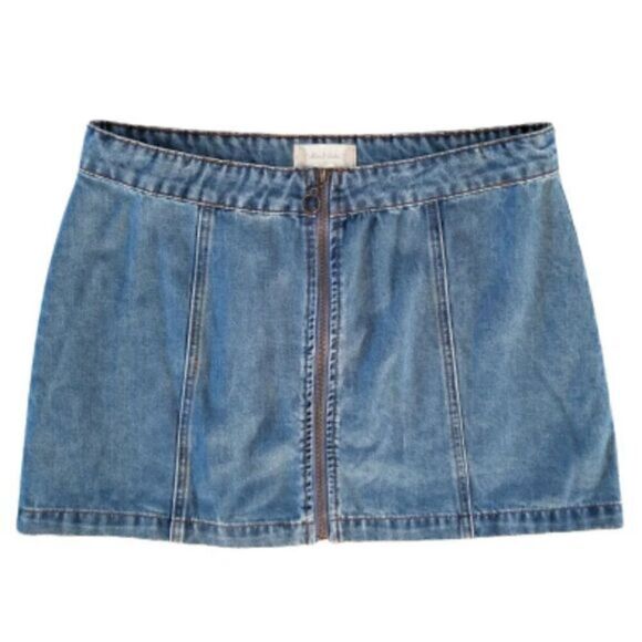 Altar'd State Bohemian Chic Denim Mini Skirt - Picture 5 of 11